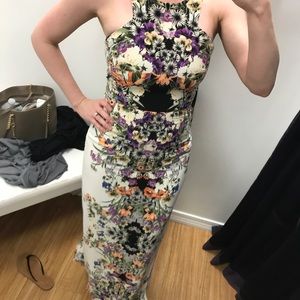 Floor length floral maxi